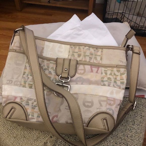 Etienne Aigner Handbags - Etienne Aigner crossbody Beige Cream Multi Color handbag 